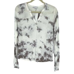 Young‎ Fabulous & Broke Marbled Long Sleeve Linen Top Medium NWT